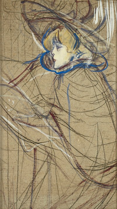Profile of Woman: Jane Avril by Henri de Toulouse Lautrec