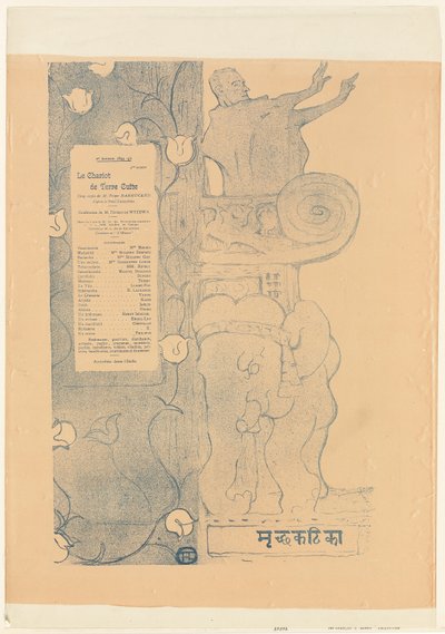 Program for "The Little Clay Cart" by Henri de Toulouse Lautrec