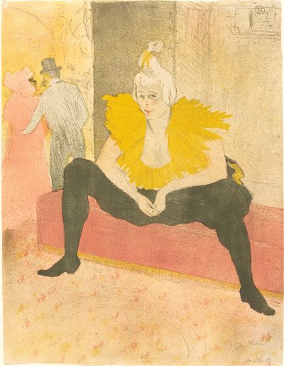 Seated Clowness by Henri de Toulouse Lautrec