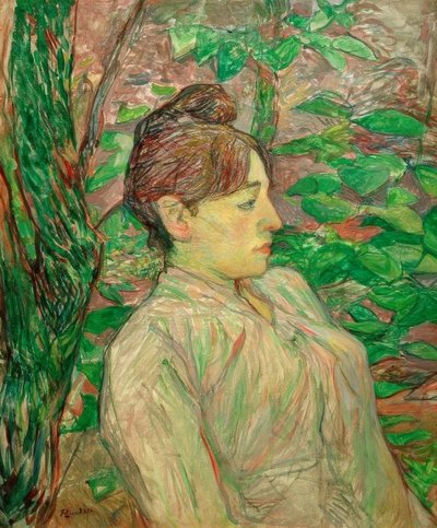 Under the Greenery (Woman Sitting in a Garden) by Henri de Toulouse Lautrec