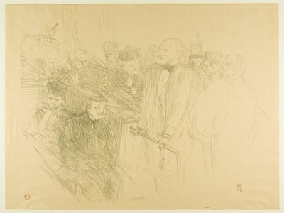 The Arton Trial, Ribot Giving Evidence (second plate) by Henri de Toulouse Lautrec