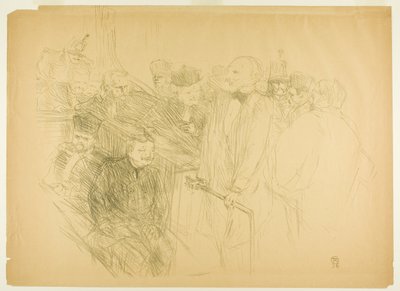 The Arton Trial, Ribot Giving Evidence (second plate) by Henri de Toulouse Lautrec