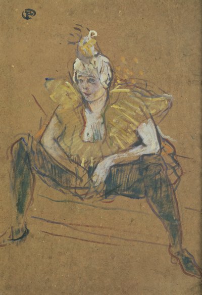 The Clowness Cha-U-Kao Seated, 1895 by Henri de Toulouse Lautrec