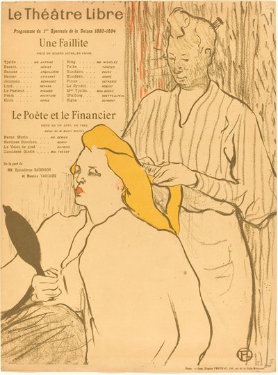 The Hairdresser - Program for the Theatre-Libre by Henri de Toulouse Lautrec