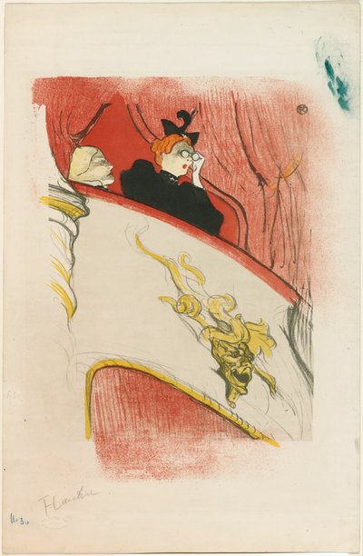 The Loge with the Gilded Mask by Henri de Toulouse Lautrec