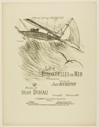 The Sea Swallows, from Melodies of Desire Dihau by Henri de Toulouse Lautrec