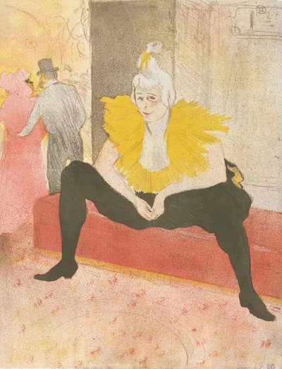 The Seated Clowness Mademoiselle Cha-u-ka-o from the Series Elles by Henri de Toulouse Lautrec
