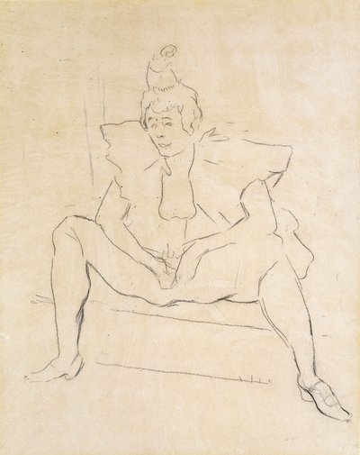The Sitting Clown by Henri de Toulouse Lautrec