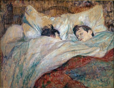 The Bed. Two Sleeping Children by Henri de Toulouse Lautrec