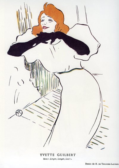The singer Yvette Guilbert in 