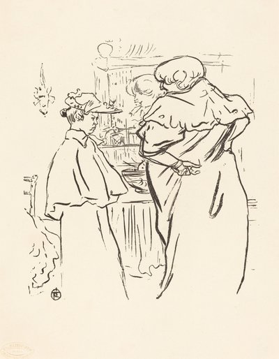 Two Women before a Mirror by Henri de Toulouse Lautrec