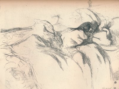 Woman Waking Up in Bed by Henri de Toulouse Lautrec