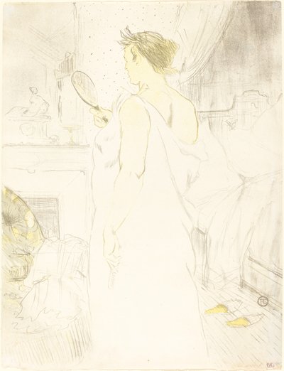 Woman at the Mirror by Henri de Toulouse Lautrec