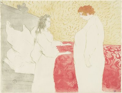 Woman in Bed, Profile, Getting Up (plate eight from Elles) by Henri de Toulouse Lautrec
