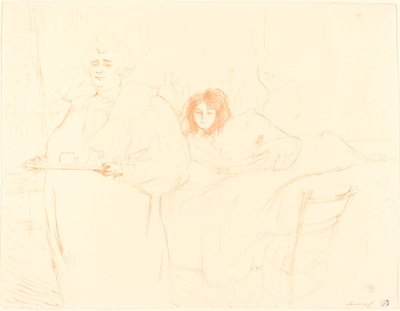 Woman with a Tray by Henri de Toulouse Lautrec