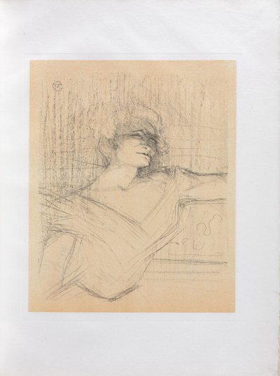 Yvette Guilbert-English Series: In the Glue by Henri de Toulouse Lautrec