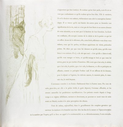 Yvette Guilbert - French Series: No. 11 by Henri de Toulouse Lautrec