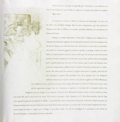 Yvette Guilbert-French Series: No. 13 by Henri de Toulouse Lautrec