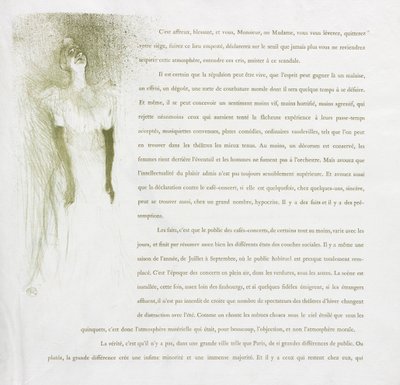 Yvette Guilbert (French Series: No. 3) by Henri de Toulouse Lautrec