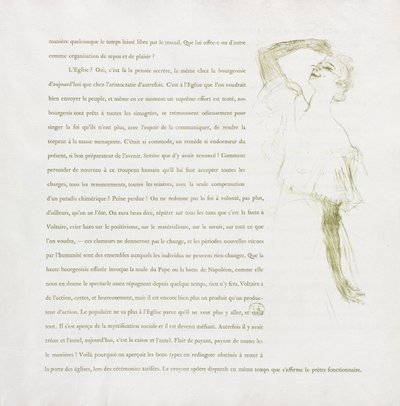 Yvette Guilbert-French Series: No. 7 by Henri de Toulouse Lautrec