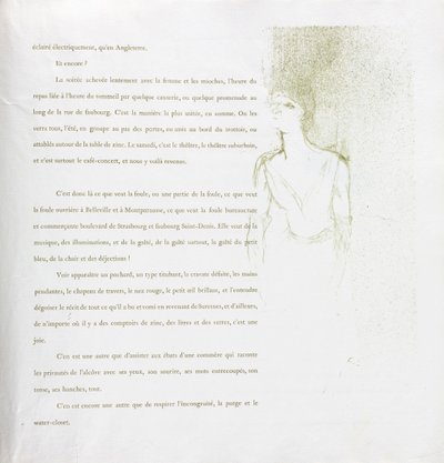 Yvette Guilbert - French Series: No. 9 by Henri de Toulouse Lautrec