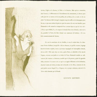 Yvette Guilbert by Henri de Toulouse Lautrec