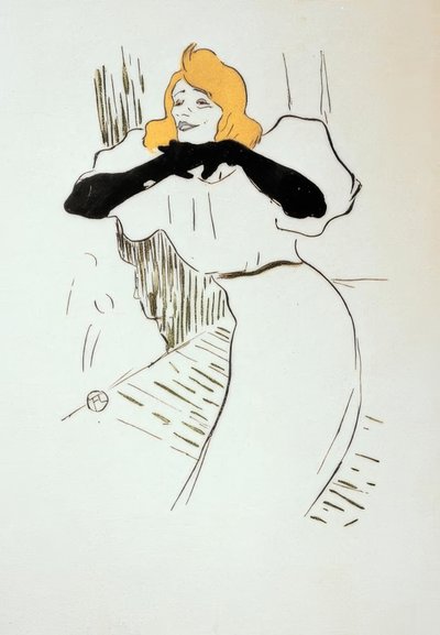 Yvette Guilbert in Linger Longer Loo by Henri de Toulouse Lautrec