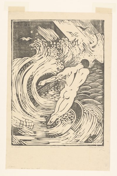 The Fisherman by Henri van der Stok (signed by artist)