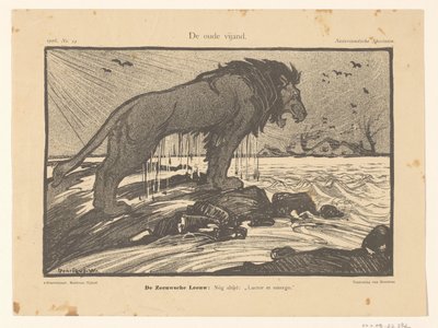 Satirical Print on the Storm Flood of 1906 by Henricus