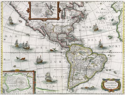 Map of the Americas, 1631 by Henricus Hondius II