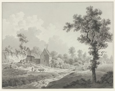 Landscape with a Watermill by a Stream by Henricus Josephus Antonissen
