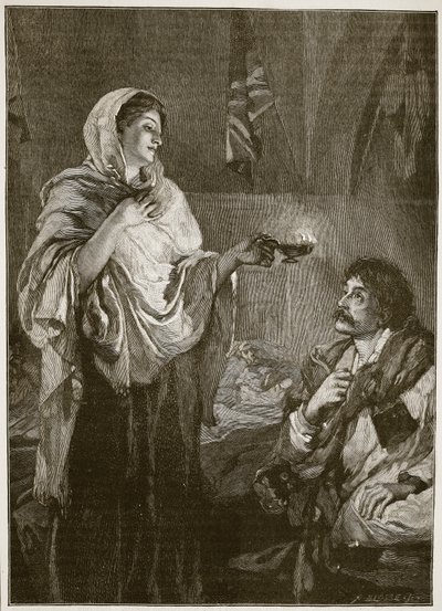 Florence Nightingale in the Hospital at Scutari, illustration from 