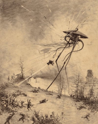 Martian Fighting Machine hit by a Shell by Henrique Alvim Correa