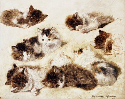 A Study of Kittens by Henriëtte Ronner Knip