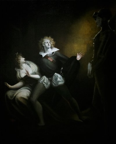 Gertrude, Hamlet and the Ghost of the Father by Henry (1741 1825) (after) Fuseli