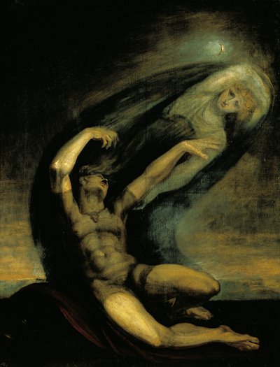 Achilles trying to grasp at the shade of Patroclus by Johann Heinrich Füssli