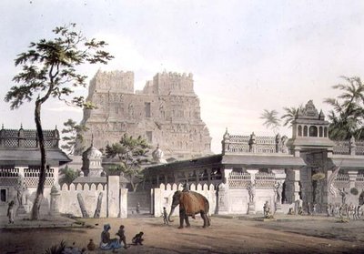 Pagoda at Ramisseram, plate IX (engraving) by Henry (after) Salt