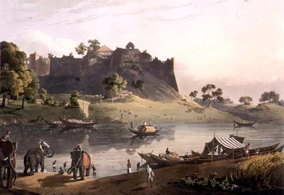 Ruins of the Fort at Juanpore on the River Goomtee, Plate V, Engraved by Daniel Havell, 1809 by Henry (after) Salt