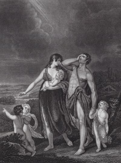 The Departure of Cain, Genesis, Ch 4, v 16 by Henry (after) Singleton