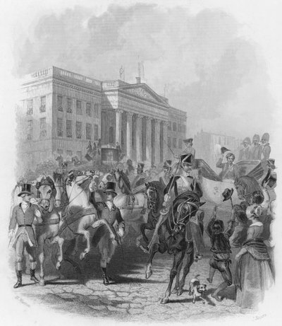 The visit of King George IV to Ireland in 1821 by Henry (after) Warren