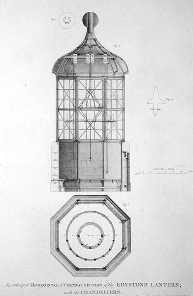 Edystone Lighthouse engraved by Edward Rooker by Henry (after) Winstanley