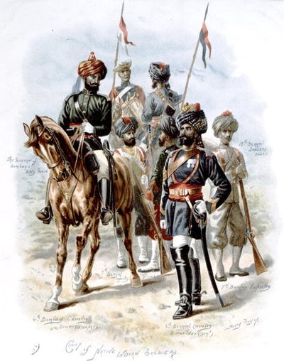 Group of Native Indian Soldiers by Henry A. Payne