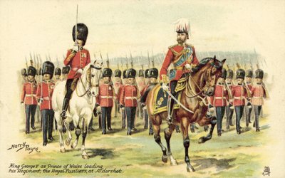 King George V as Prince of Wales Leading His Regiment, the Royal Fusiliers, at Aldershot by Henry A. Payne