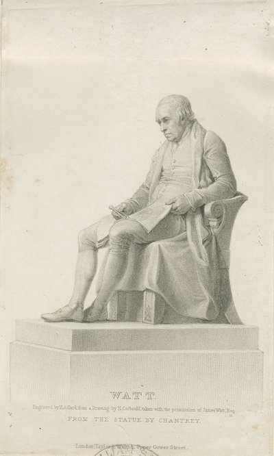 Handsworth - Monument of James Watt by Henry Adlard