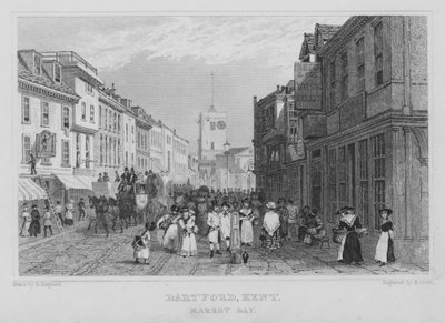 Market day, Dartford, Kent by Henry Adlard