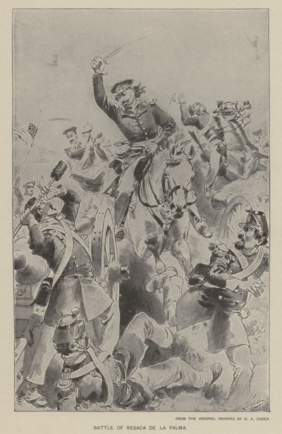 Battle of Resaca de la Palma by Henry Alexander (after) Ogden