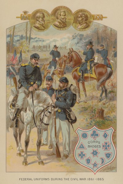 Federal Uniforms of the American Civil War by Henry Alexander (after) Ogden