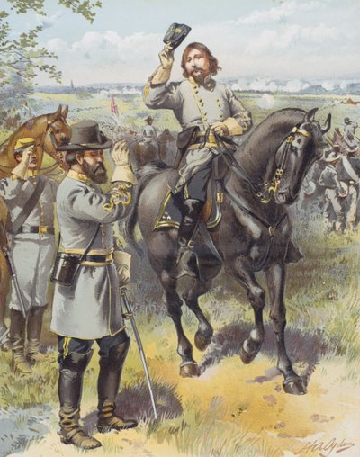 General Pickett Taking the Order to Charge from General Longstreet, Battle of Gettysburg, 3rd July 1863 by Henry Alexander (after) Ogden