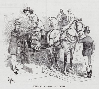 Helping a Lady to Alight by Henry Alexander (after) Ogden
