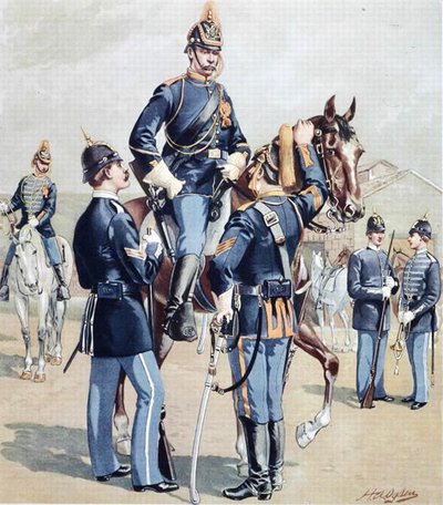 US Cavalry and Infantry, full dress by Henry Alexander (after) Ogden